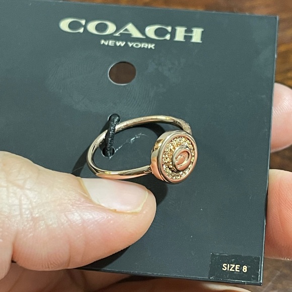 Coach Jewelry - Coach ring size 8 C rose gold ring